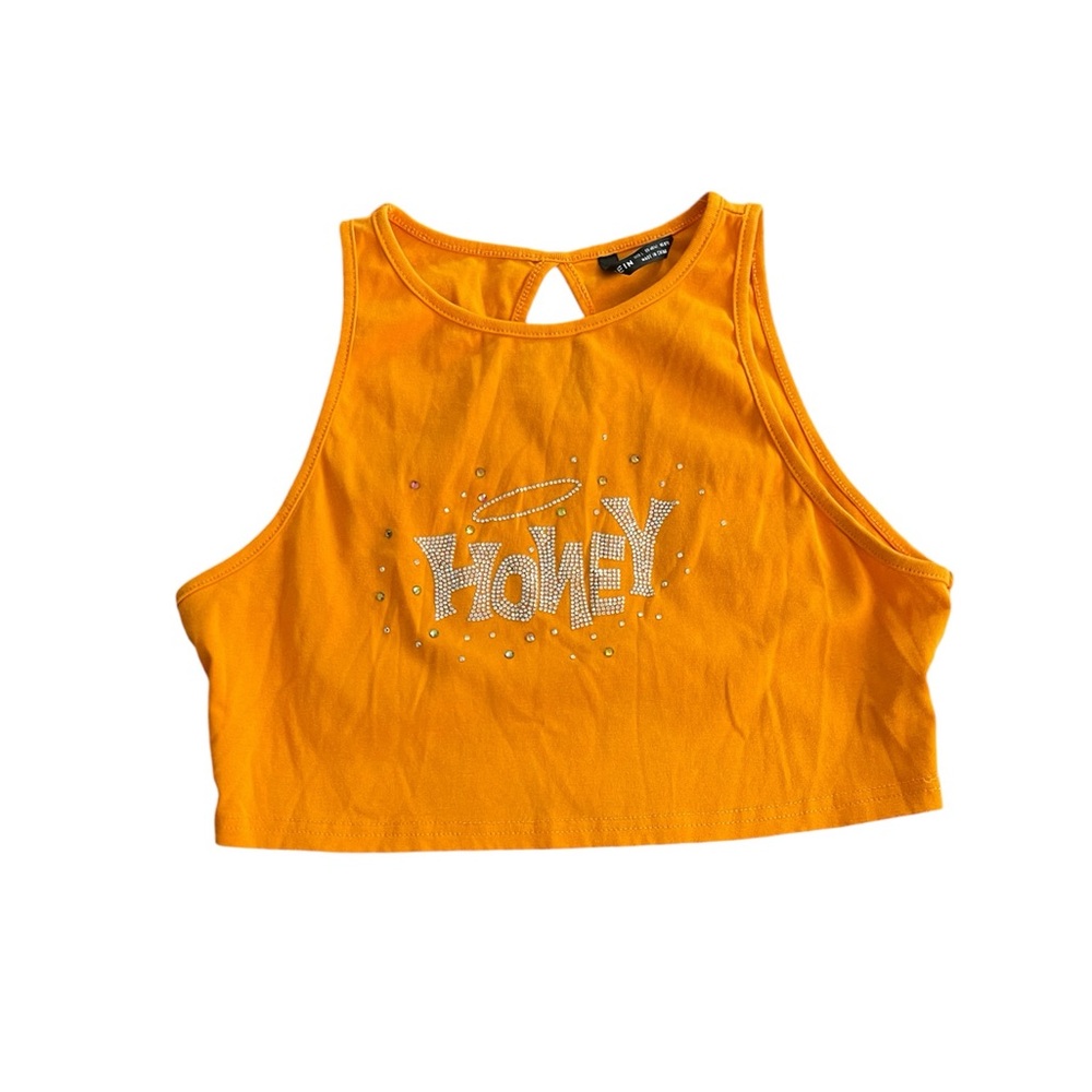 Y2K Styled Orange Crop Top